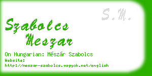 szabolcs meszar business card