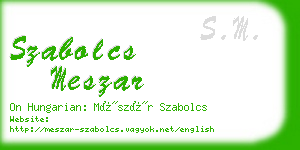 szabolcs meszar business card